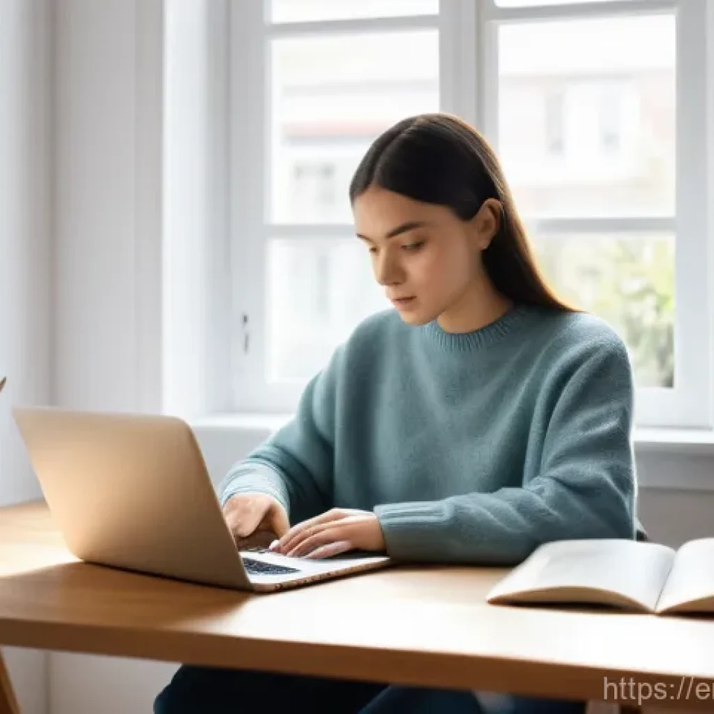 외국어 시험 집중력 향상 비법 - **"The Focused Sanctuary"**: A photorealistic image of a young adult, gender-neutral, aged between 1...