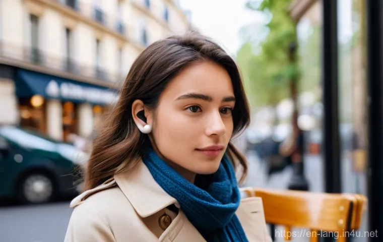 프랑스어 및 독일어 학습에서의 발음 연습 중요성 - **Prompt:** A vibrant, sunlit scene featuring a young adult, approximately 18-20 years old, sitting ...